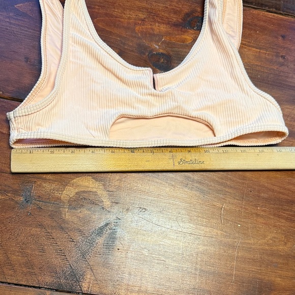 Frankie's Bikinis Light Peach Ribbed Cole Top Size XL - Picture 4 of 4